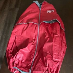Red, medium, Charles river brand rain jacket